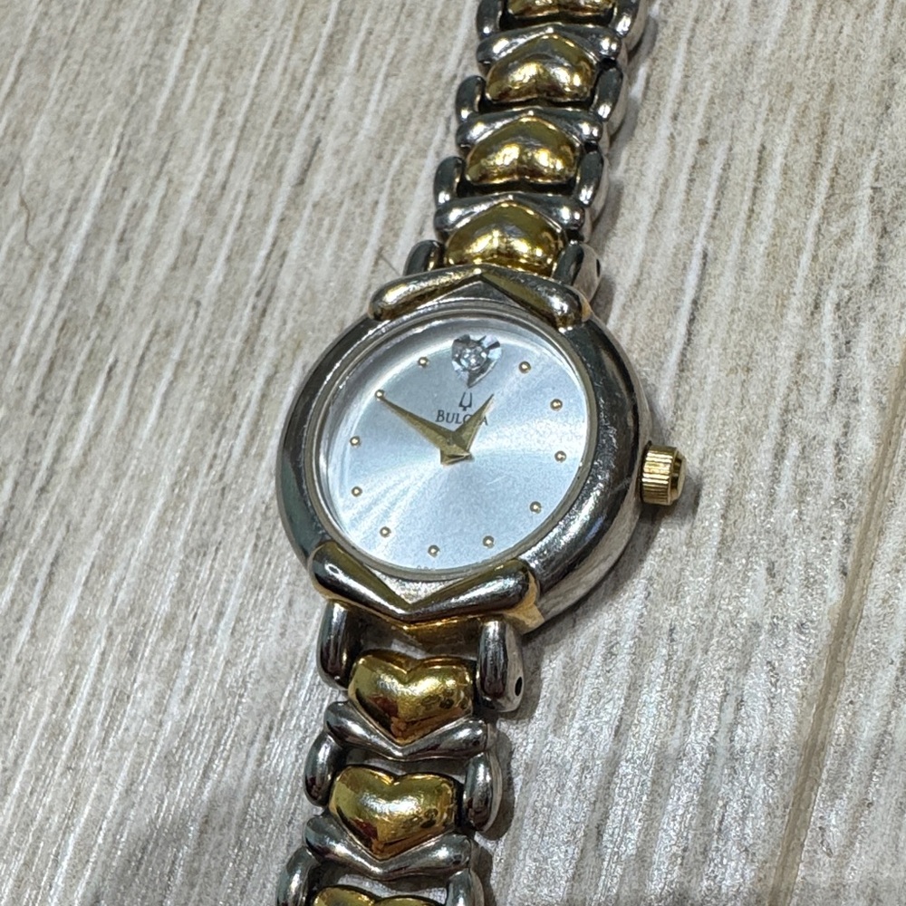 Bulova Two-Tone Heart Women's Quartz Watch 98P11 Model